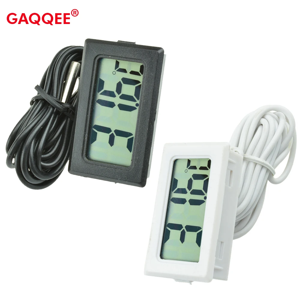 

Embedded Thermometer LCD Digital Indoor Temperature Sensor Humidity Meter Hygrometer Gauge For Freezer Refrigerator Aquarium
