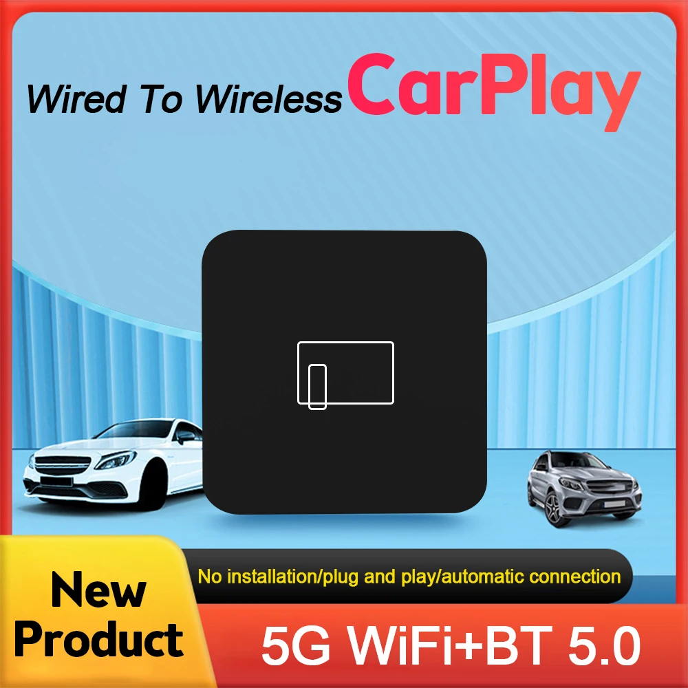 

5G Bluetooth Carplay беспроводной для Nissan Camry Mercedes Toyota Mazda Citroen Audi Land Rover Buick Volkswagen Ford Opel IOS15 SUV