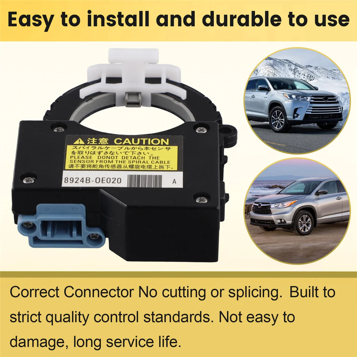8924B-0E020 Автомобильный 5-контактный датчик угла поворота рулевого управления для