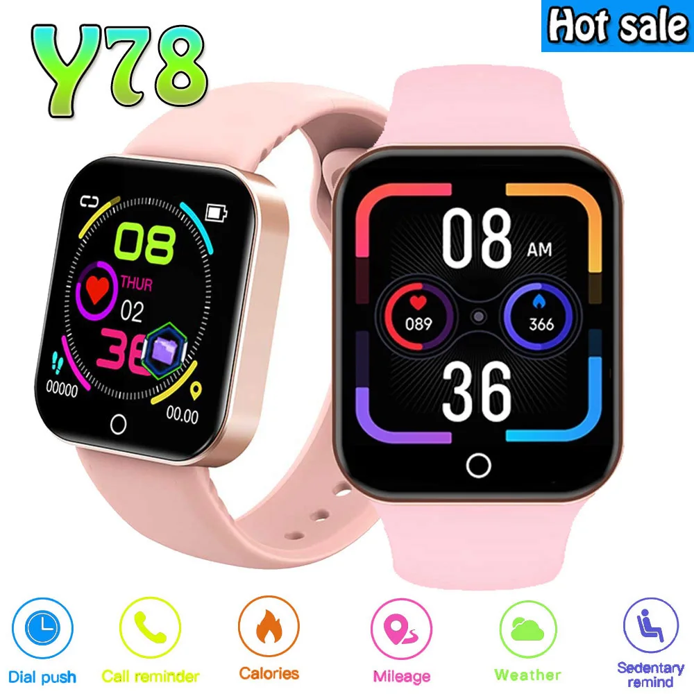 

New D30 smart watch sports fitness tracker men's and women's heart rate and blood pressure monitor Y78 waterproof smart bracelet