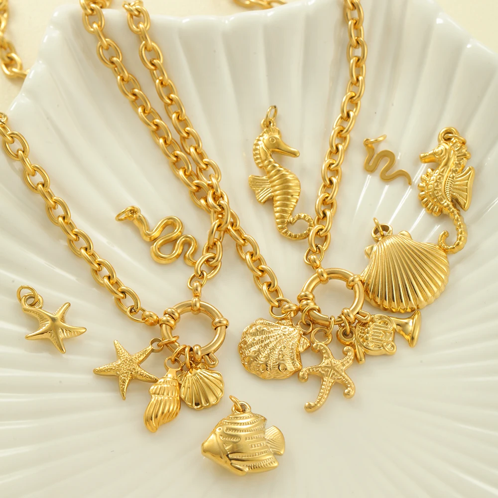 Женское колье из нержавеющей стали OT Chain DIY Ocean Series