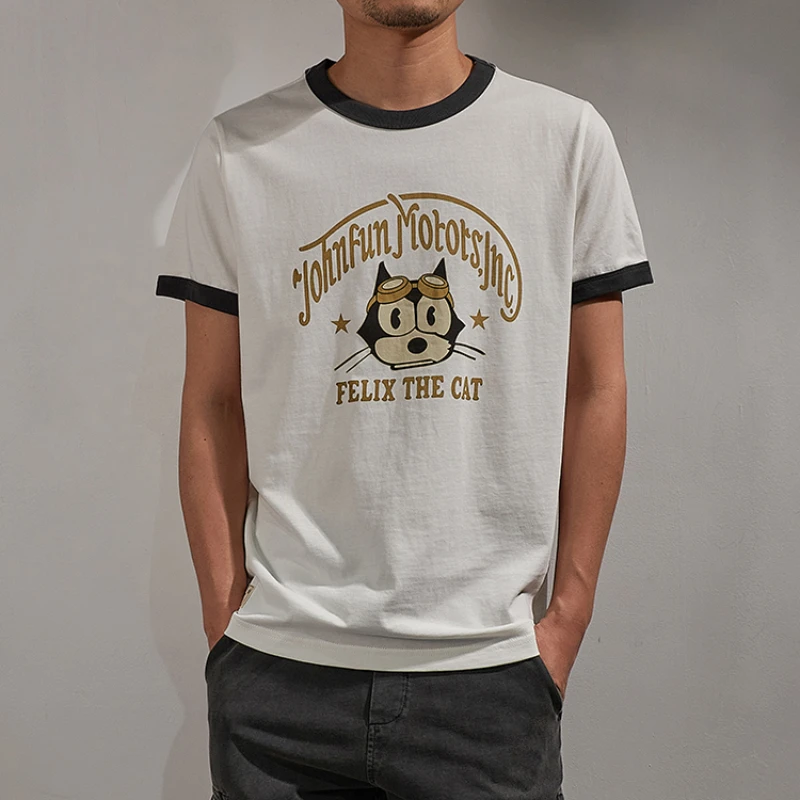 Футболка Amikaji мужская с коротким рукавом толстая хлопковая базовая одежда