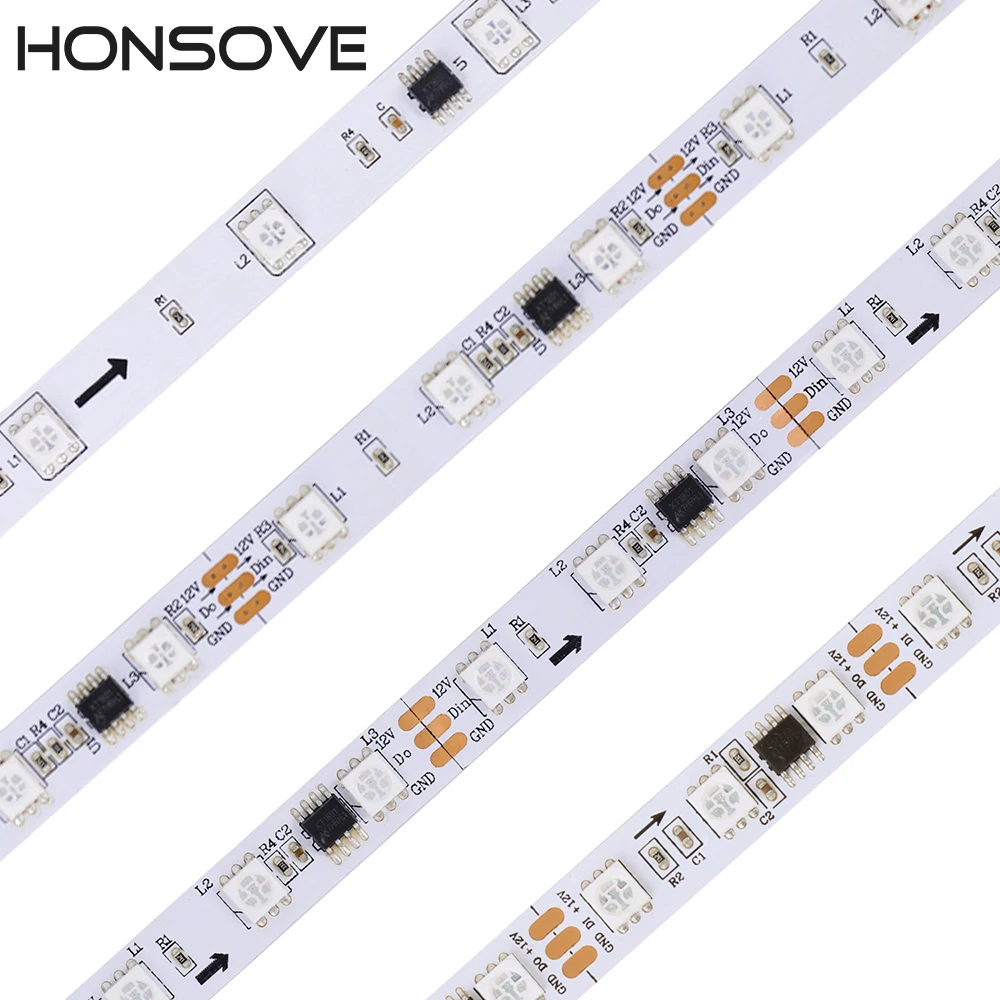 

1-5M RGB LED Strip Light WS2811 5050 SMD Addressable 30 60 LEDs External 1 IC Control 3 LEDs DC12V