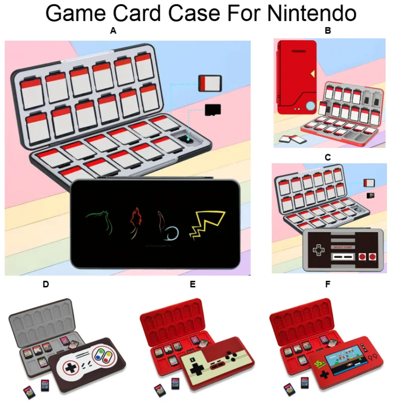 

Game Card Case For Nintendo Switch/Switch OLED/Switch-Lite, Magnetic Carrying Storage Case Accessories With 24 Game Card Slots