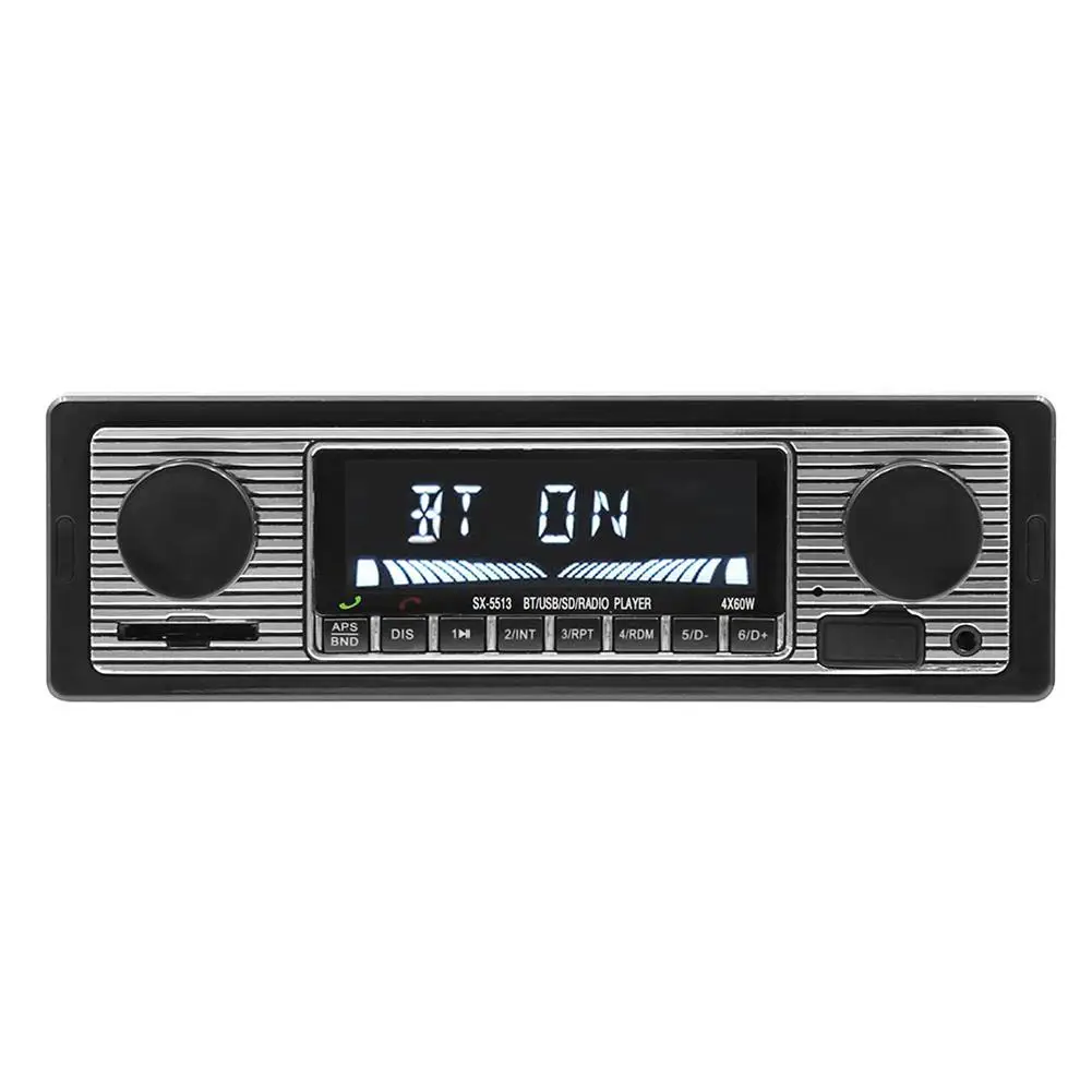 

Retro Car Car Radio Bluetooth Compatible Car Stereo Audio Vintage Wireless MP3 Multimedia Player AUX USB FM 12V Classic Stereo
