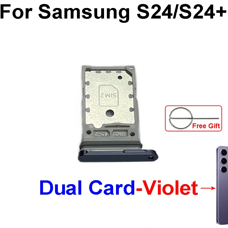 Лоток для SIM-карты Samsung S24 Plus + SM-S921B SM-S926B Разъем Держатель чтения карт Запасные