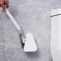 golf toilet brush water leak proof silicone wc soft bristles brush wall mounted cleaning brush set with qick drying holder