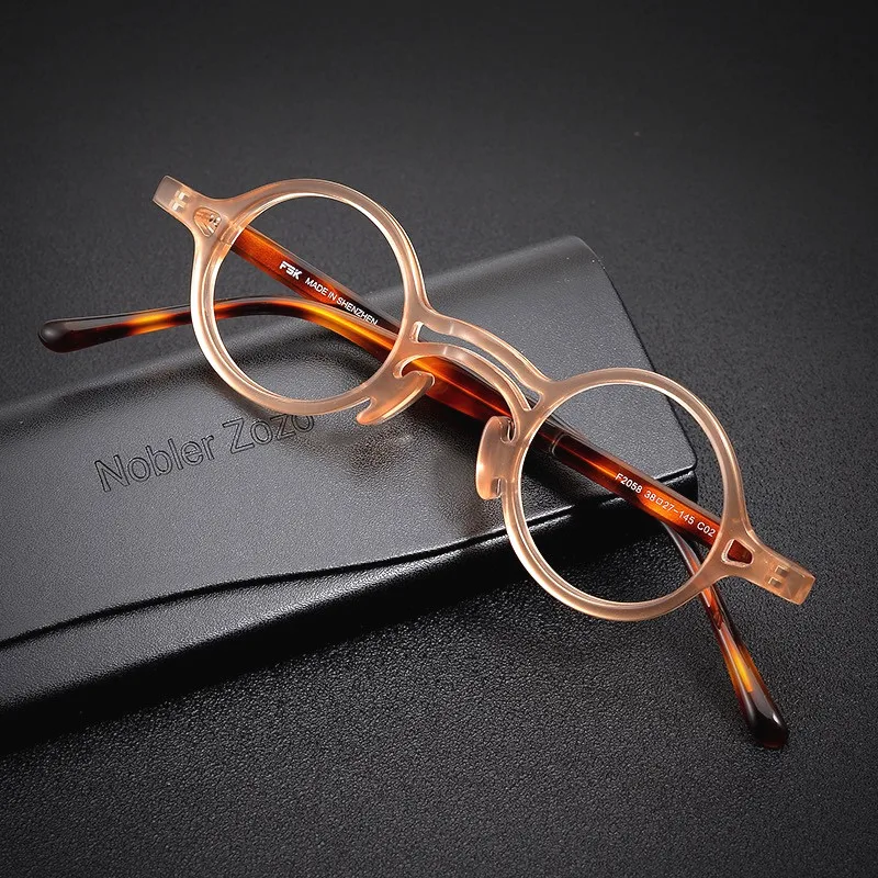 Ультрамаленькая оправа круглые очки для коррекции зрения мужчин и женщин ретро
