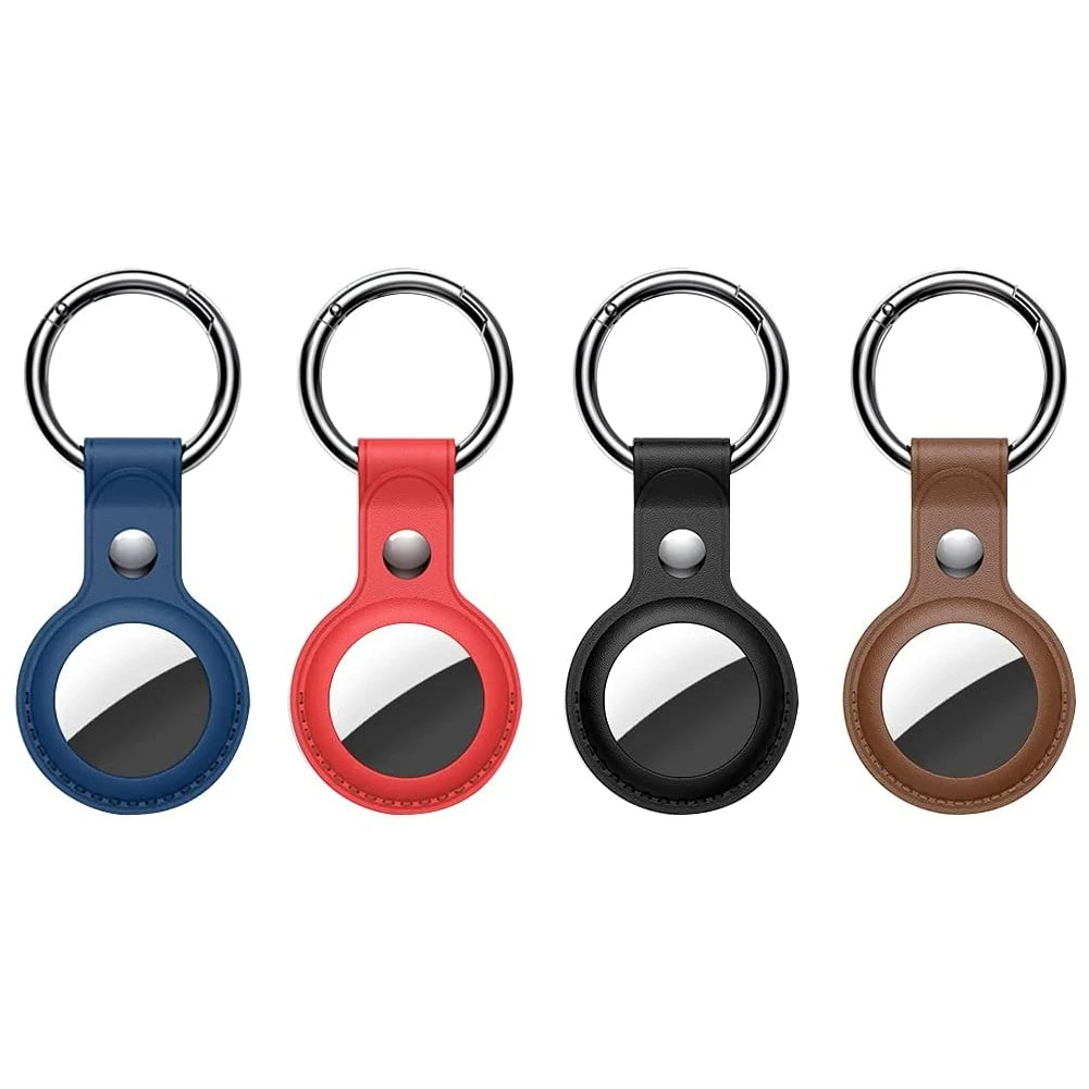 

4-Pack Protective Holder for AirTag Case,For Air Tag Case Leather with Keychain, For Air Tag Accessories Portable Case
