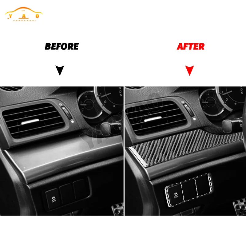 Фото Автомобильная наклейка для Acura TSX 2009-2014, рулевое колесо из углеродного волокна, левая боковая панель управления, накладка, аксессуары №2