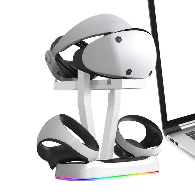 

For PS VR2 Magnetic Charging Base With RGB Light Gamepad Charging Stand For VR Glasses Storage Rack With Magnetic Interface