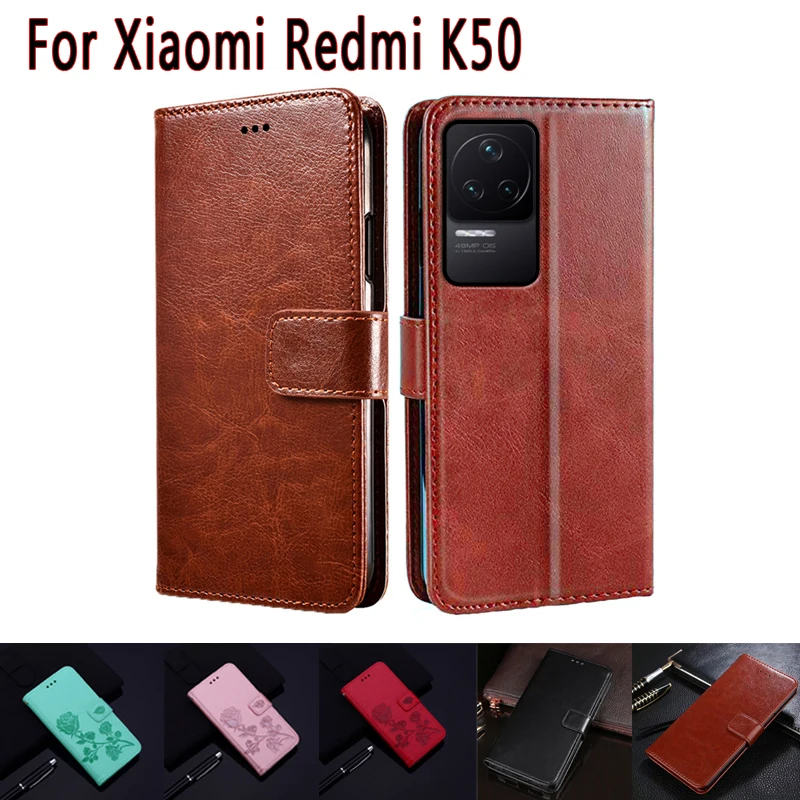 

Coque Case For Redmi K50 Cover Flip Magnetic Card Wallet Leather Protective Phone Etui Book On For Xiaomi Redmi K 50 Case Hoesje
