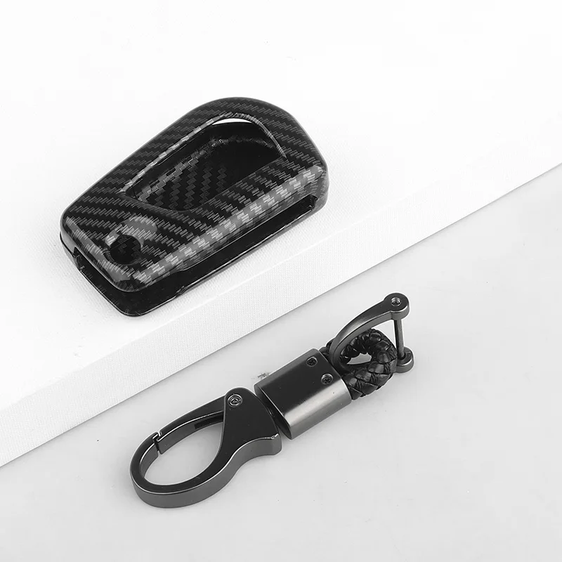 

Carbon Fiber Car Key Case Folding Remote Control Protective Shell BuckleFor Toyota Hilux Corolla Avensis Prado Fortuner RAV4 CHR