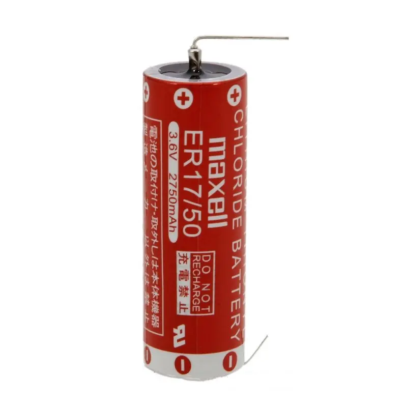 

1pce ER17/50 3.6V 2750mah PLC Industrial Control Lithium Battery With Welding Feet