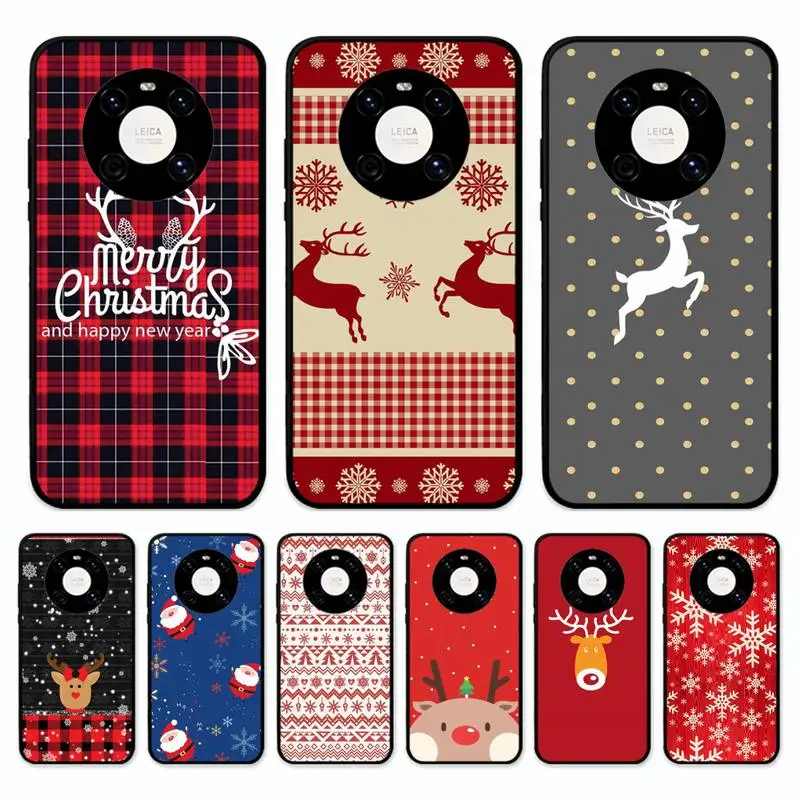 

Merry Christmas Phone Case for Huawei Mate 20 10 9 40 30 lite pro X Nova 2 3i 7se