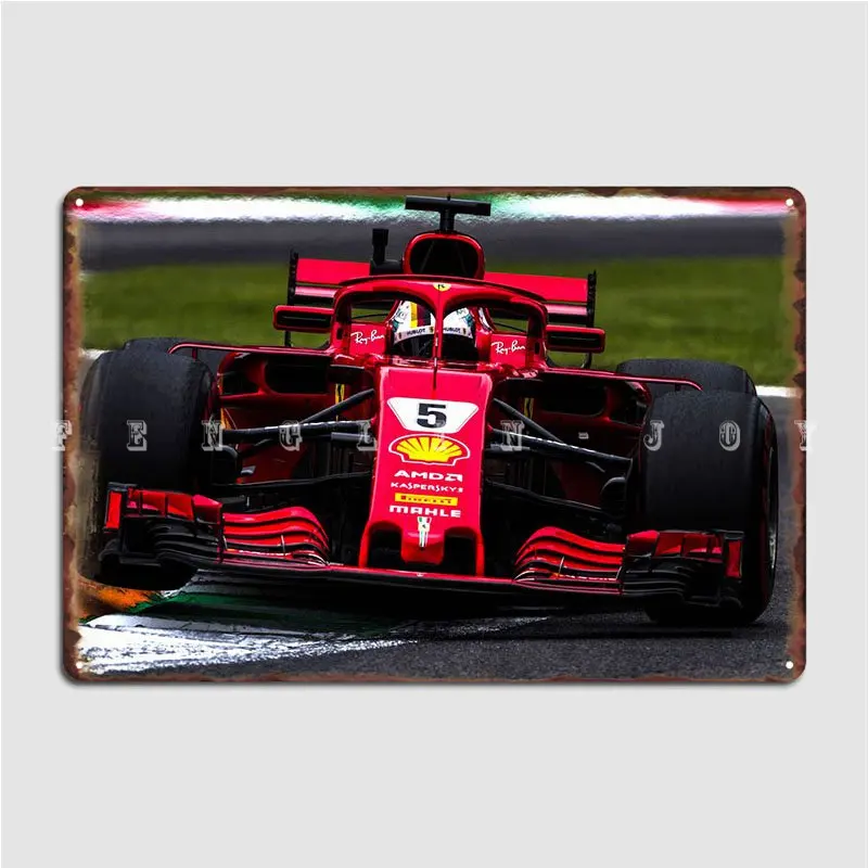 

Sebastian Vettel Kerbstone Metal Sign Wall Decor Pub Garage Pub Designing Tin Sign Poster