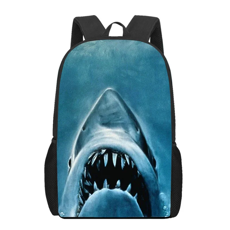 Школьная сумка с 3D принтом океанской акулы для девочек-подростков мальчиков