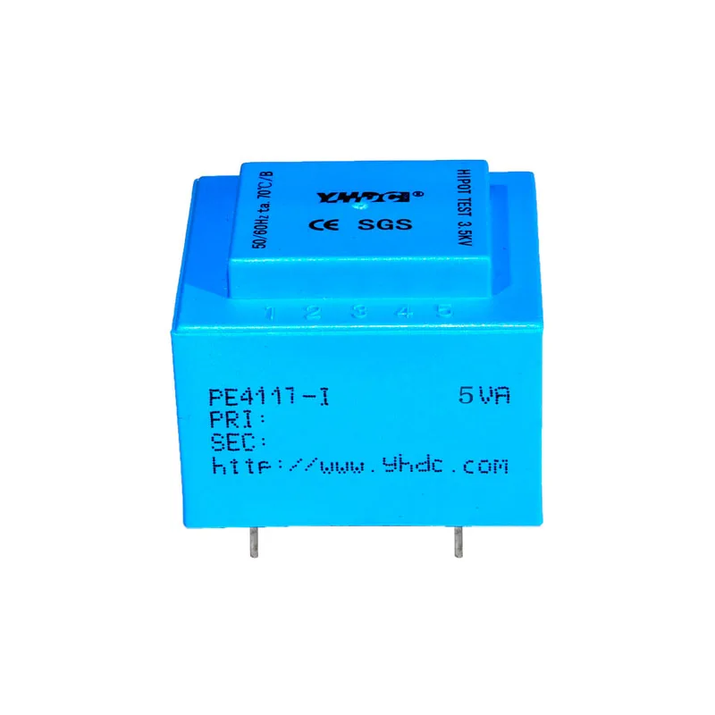 YHDC PE4117-I Power 5VA 230 В/2*12 В Инкапсулированный трансформатор для изоляции монтажа на