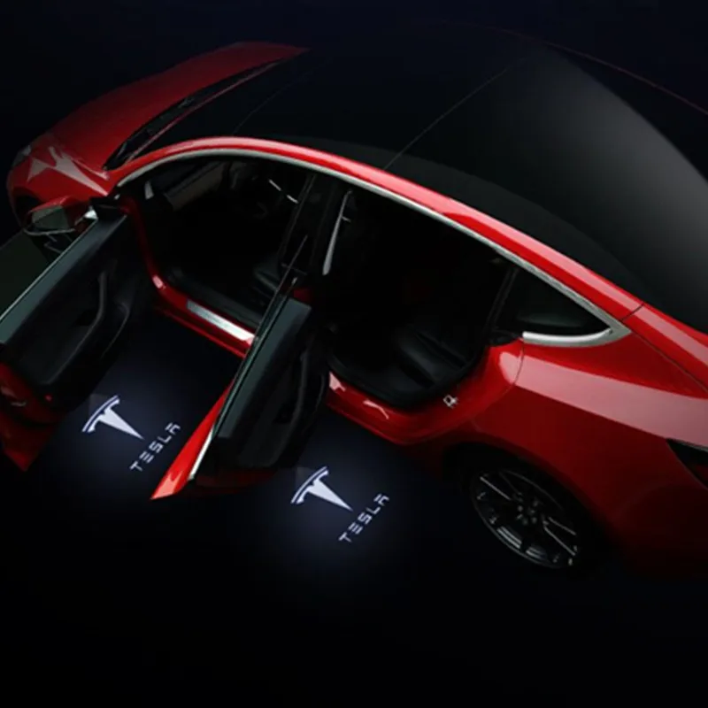 

Car Accessories For Tesla Model 3 Model S Model X Model Y Led Car Door Welcome Light Ghost Shadow Laser Logo Projector Lights