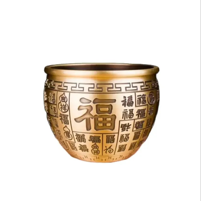 Чистая медь большой медный цилиндр Baifu курильница украшение для дома