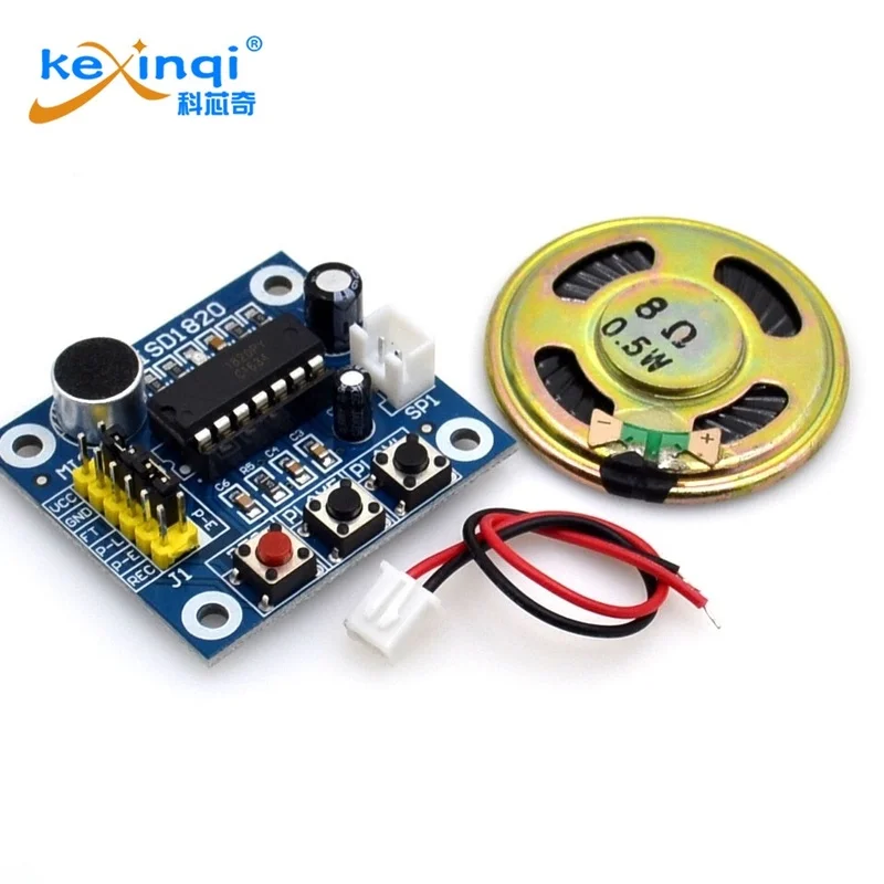 

Модуль диктофона ISD1820 с микрофоном, звукозаписывающий динамик, 1 шт.