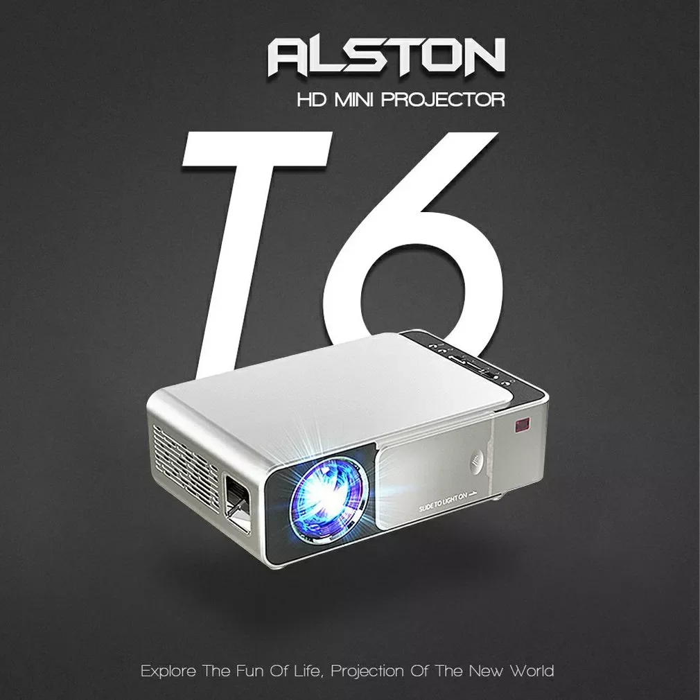 

NEW2022 T6 Mini led projector Support 4K 3D 3500 Lumens Android Wifi Bluetooth-compatible Portable Cinema Beamer For Smartphone