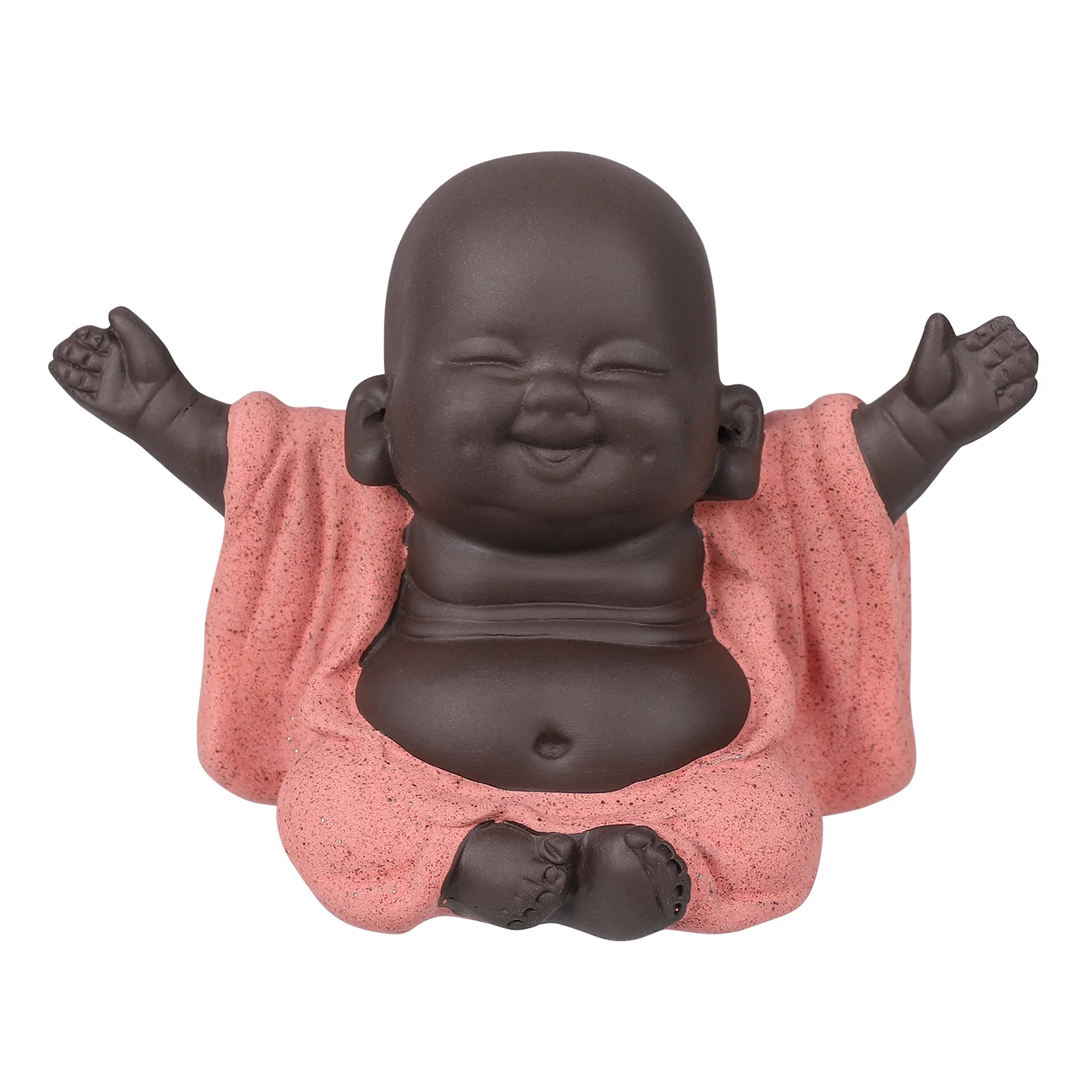 

Monk Ornamentfigurine Fengarts Ceramic Delicate Classic Decoration Car Mini Cute Baby Shui Little Statuehappy Budda Smile