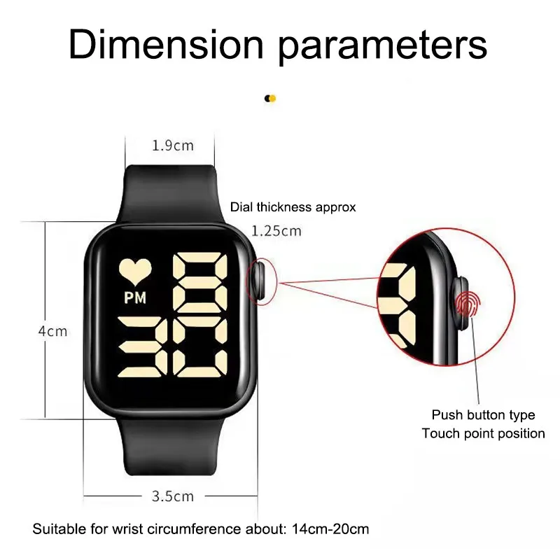 Brand New Sports Kids Watches Boys Girls Watch Waterproof Y1Led Digital Watch Ultra-light Silicone Strap Child Simple Watch
