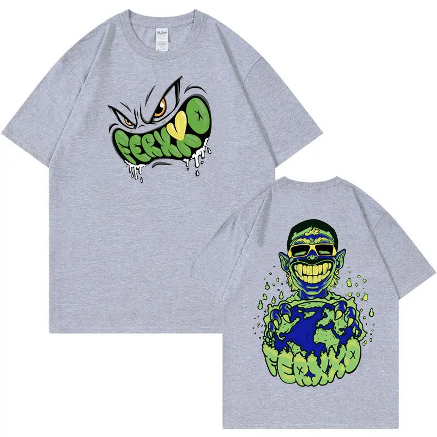 Футболка Rapper Feid Ferxxo мужская с графическим принтом винтажная модная тенниска в