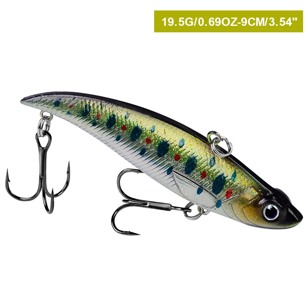 

9cm/19.5g Carp Fishing Bait Wobbler Sinking Artificial Bait Trolling Fishing Tackle 2 Trebles Fishing Lure Pencil VIB Hard Bait
