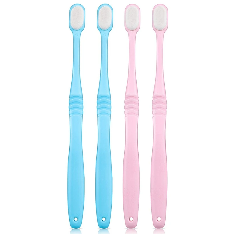 

4 Pcs Micro-Nano Manual Toothbrush Extra Bristles Toothbrush With 20,000 Bristles For Fragile Gums Adult Kid Children