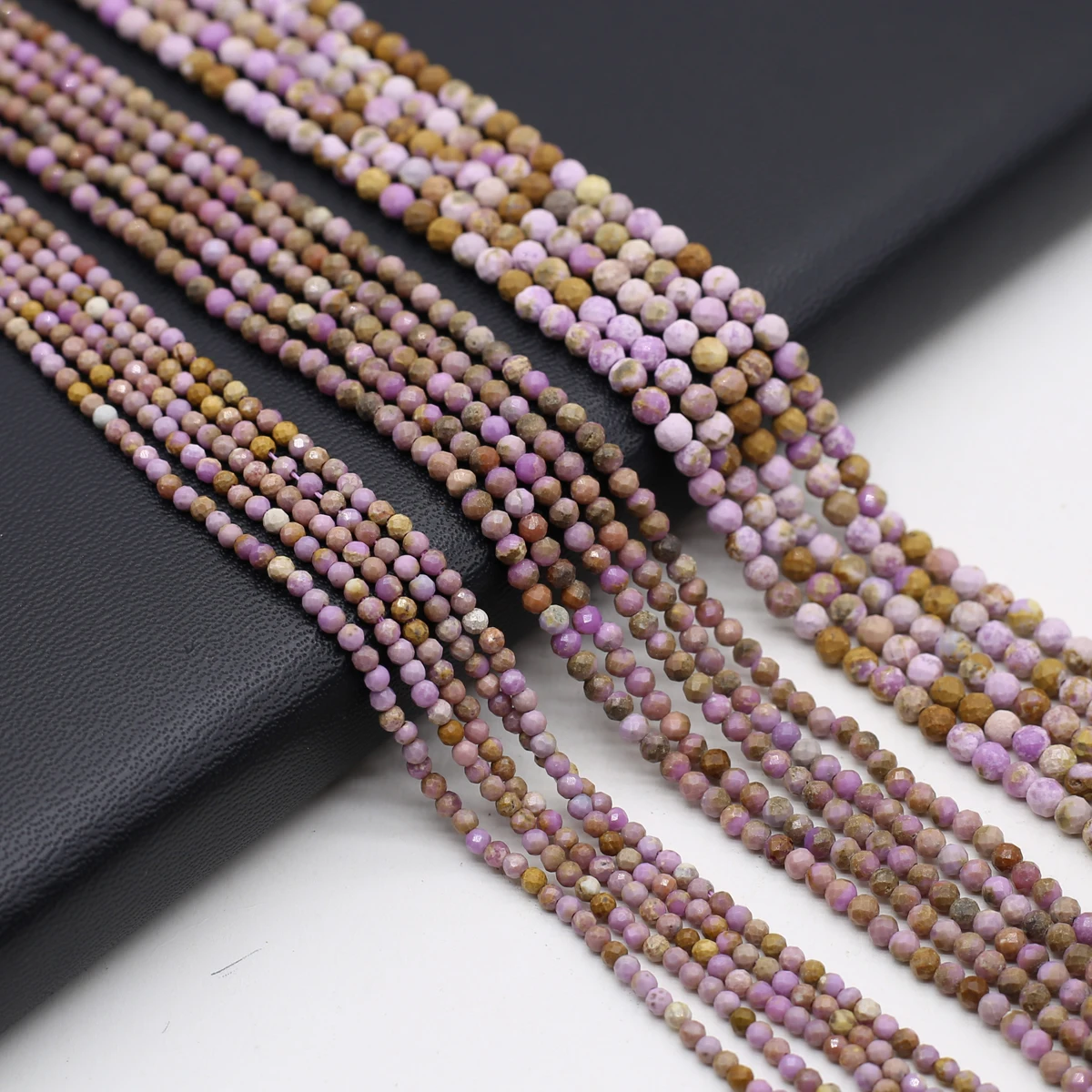 

Natural Stone Faceted Beaded Purple Mica Round Shape Gemstone Loose Beads for Jewelry Making Diy Necklace Bracelet Accessories