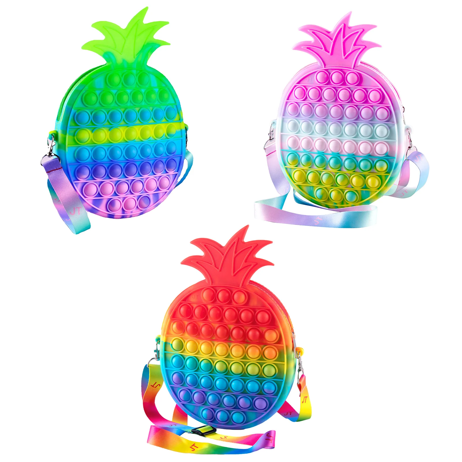 

Bubble Pop Purse Pineapple Pop Shoulder Bag Toys Stress Relief Pop Purse Silicone Sensory Toy Christmas Party Favors Birthday
