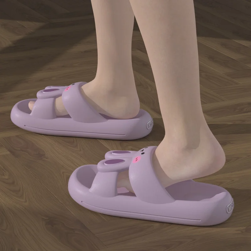 Women Slippers Summer New Pattern Fashion Cartoon Cute Rabbit Thick Sole S Slippers for Women Size 7 Robe and Slippers Set Women