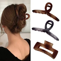 korea elegant large acrylic frosted hairpin hair catch shark clip for women hair accessories hair style making