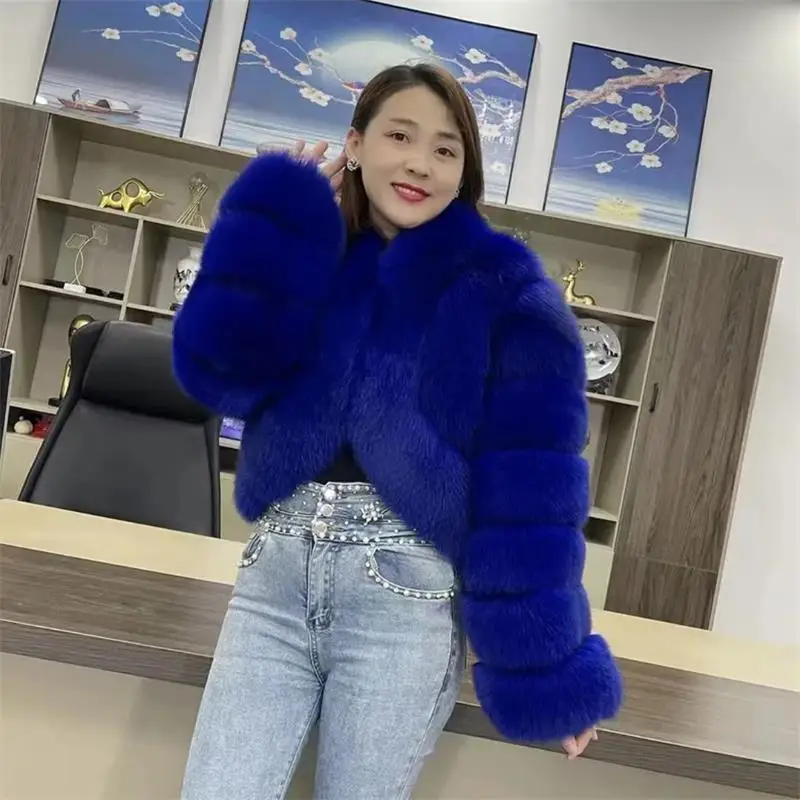 

Осенне-зимнее женское холодное пальто, верхняя одежда для женщин, куртка из натурального Лисьего меха, пальто для акции