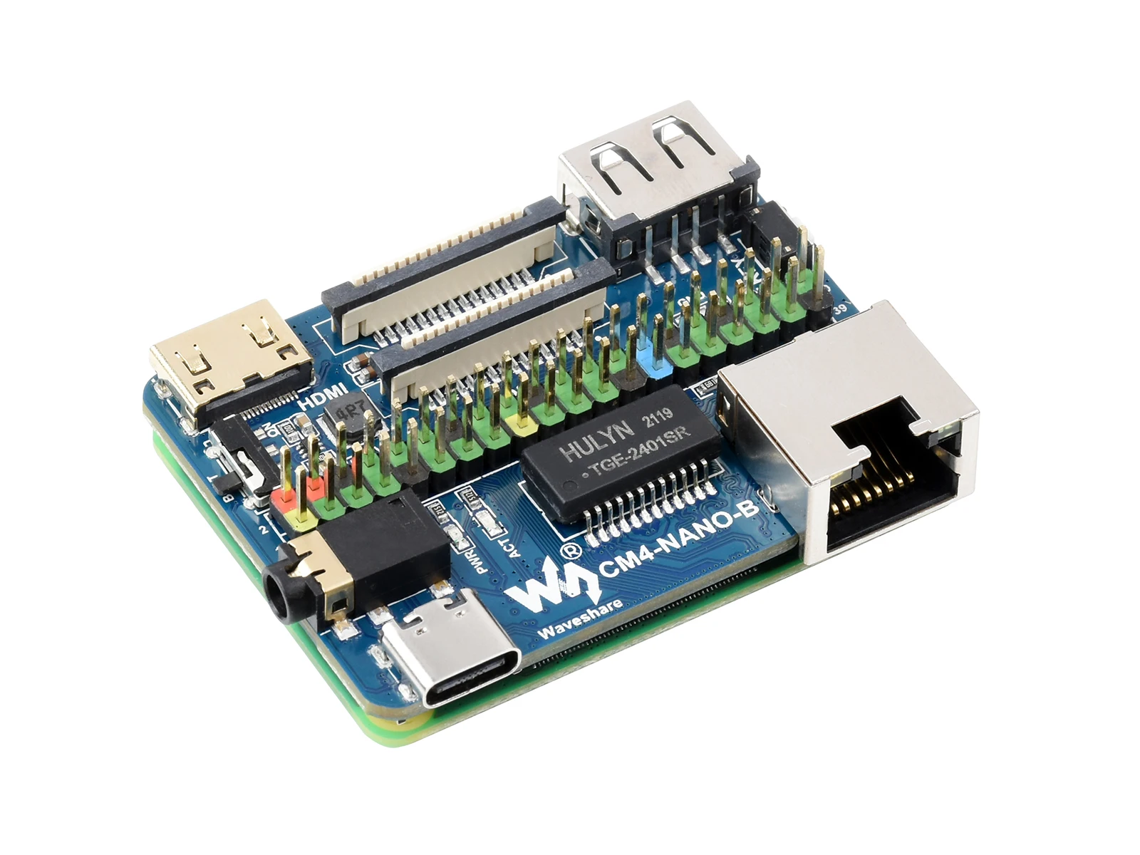 Placa de Base Nano b para Módulo de Cálculo Raspberry pi Mesmo Tamanho Que o Cm4 Adequado para Avaliar o Rpi Cm4 Cm4-nano-b