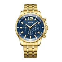 baogela 2022 new watches men stainless steel strap blue watch for man luxury waterproof chronograph wristwatch luminous relogio