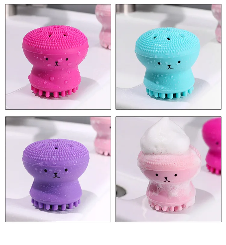 

Silicone Face Cleansing Brush Octopus Shaped Facial Pore Cleaner Exfoliating Face Skin Care Cosmetics Makeup Tools Bath Massager