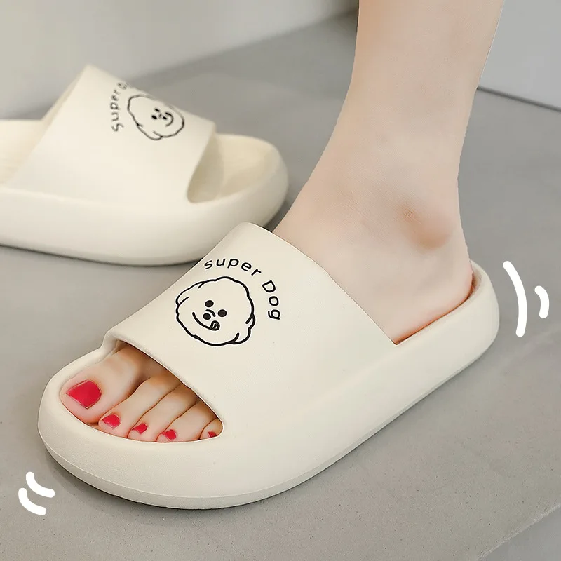 

Women's Home Slippers Summer Outdoor Non-Slip Cute Couple Indoor Bathroom Bath Home Slippers Summer Good-Shoes 1441