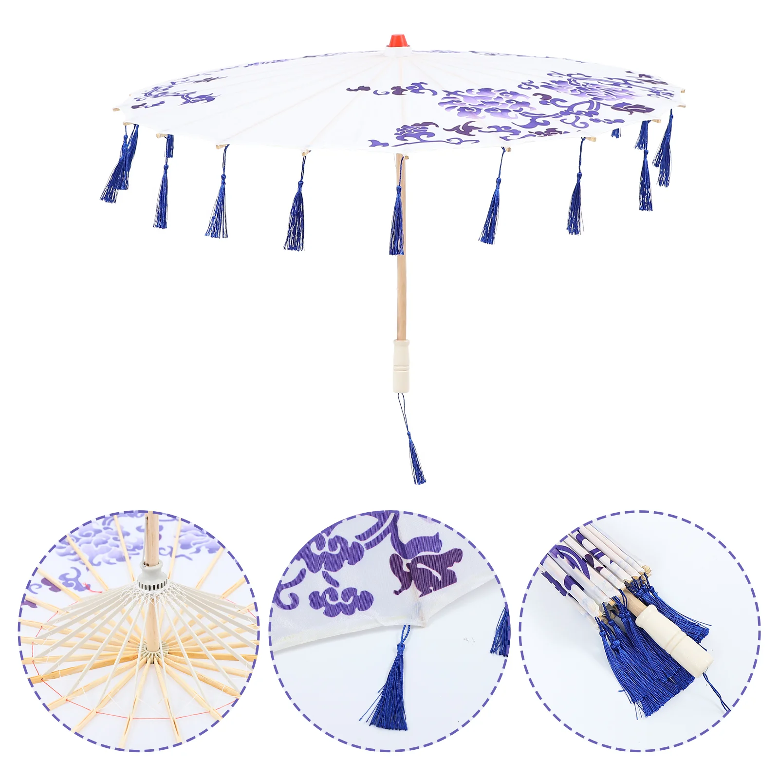 

Umbrella Paper Parasol Chinese Japanese Silk Vintage Dancing Wedding Oil Oiled Decorative Style Lace Cosplay Classical Dance