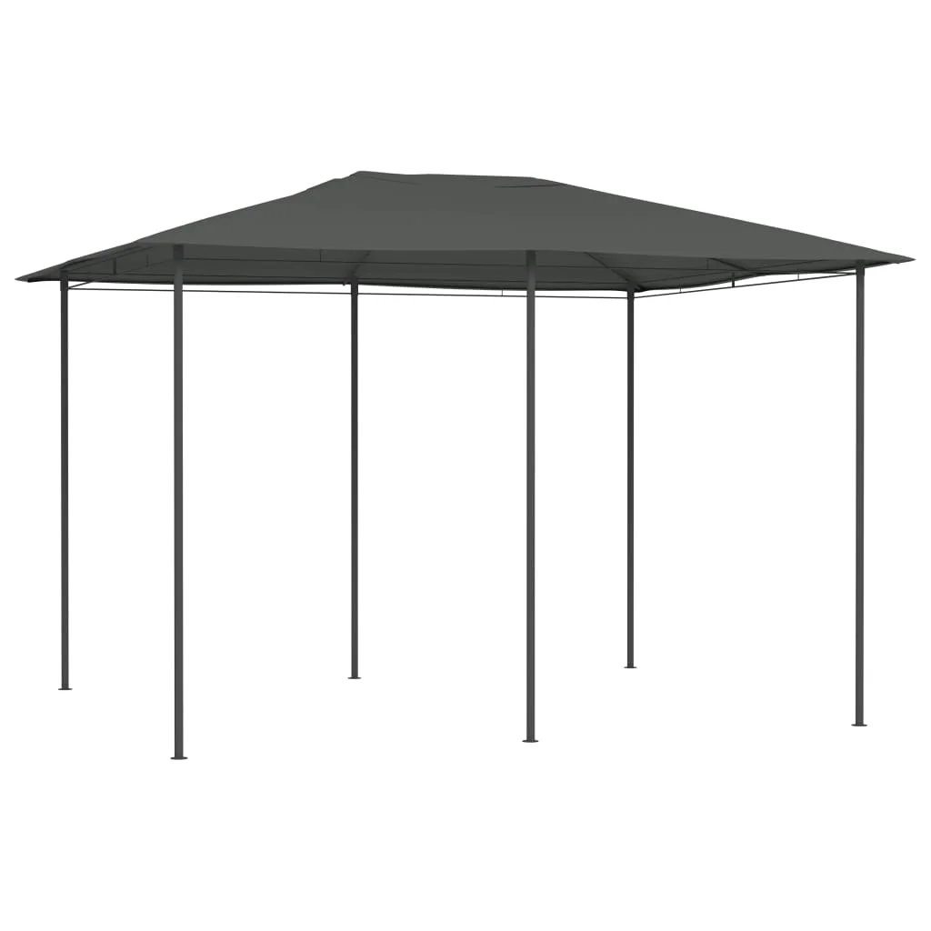

Patio Gazebo with Curtain , Polyester & Steel Garden Party Tent, Garden Decoration Anthracite 3x4x2.6 m 160 g/㎡