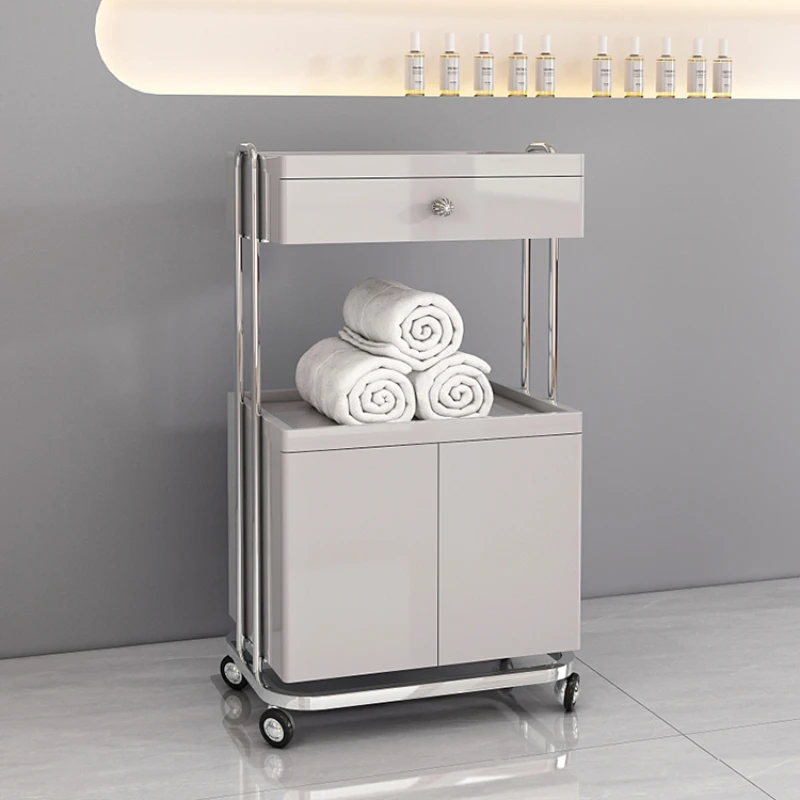 Чайный спа-тележка из нержавеющей стали для салона чистка ресниц косметическое