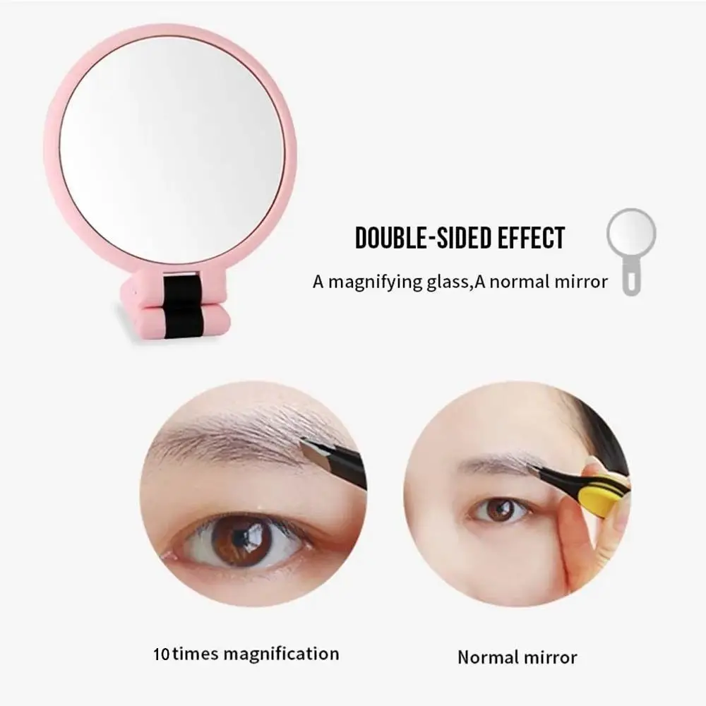 

ABS Magnifying Makeup Mirror Portable Handheld Rotatable Cosmetics Mirror Folding Double Sided Vanity Mirror Makeup Tool