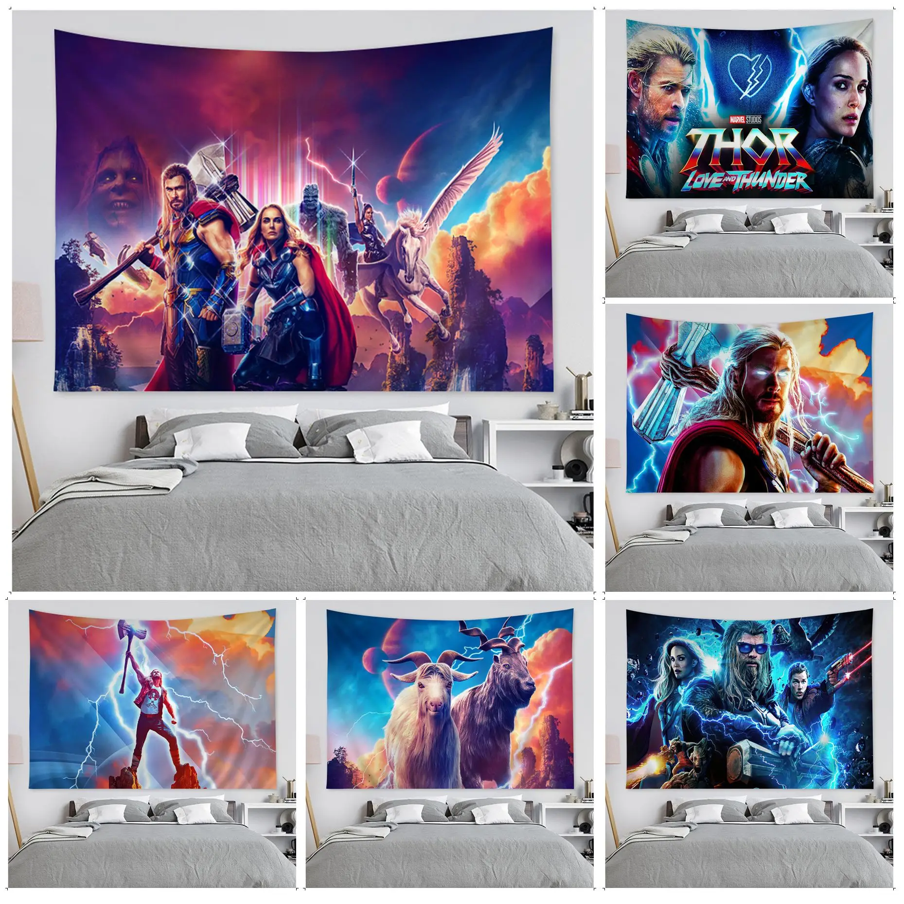 

Disney Thor Love And Thunder Anime Tapestry Japanese Wall Tapestry Anime Art Home Decor