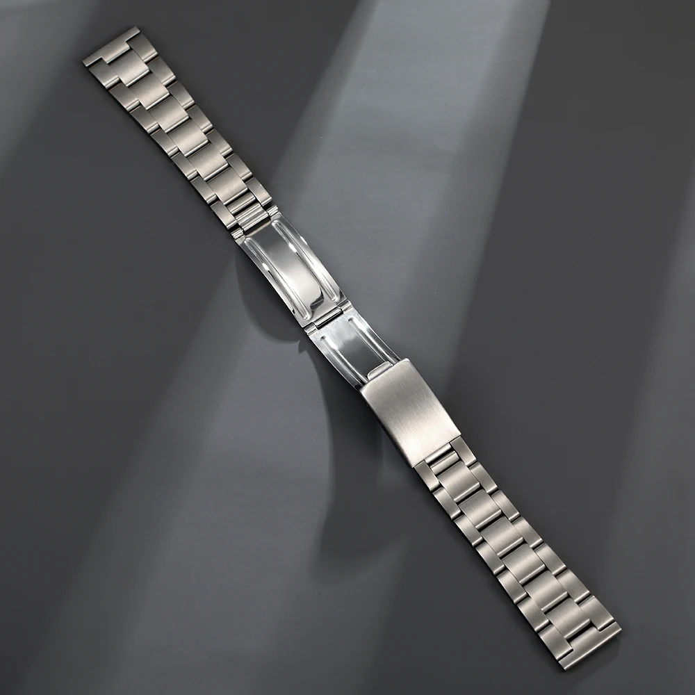 Stainless Steel 18mm 20mm Flat End Oyster Solid Bracelet Watch Strap Fit For Rlx Skx Watch enlarge
