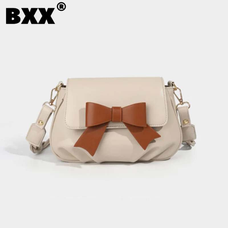 

[BXX] Fashion Sweet Bows One Shoulder Bags Women's 2023 New Trend Simple Versatile Casual Designer Messenger Bag Female 8CY711