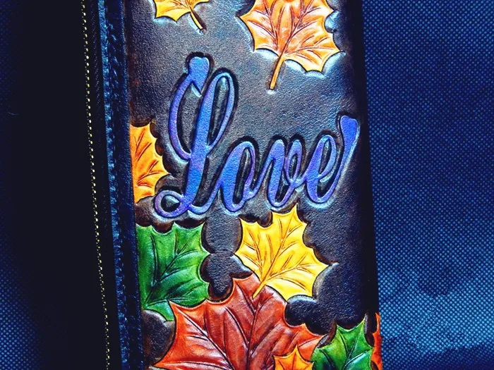 Женские кошельки ручной работы из воловьей кожи длинный клатч кошелек