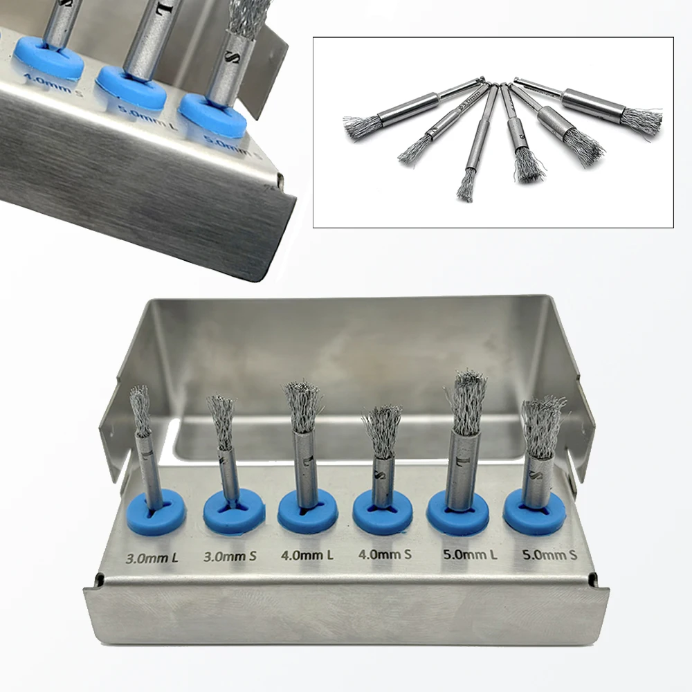 Щетка для чистки поверхности зубного импланта из 420 немагнитной стали