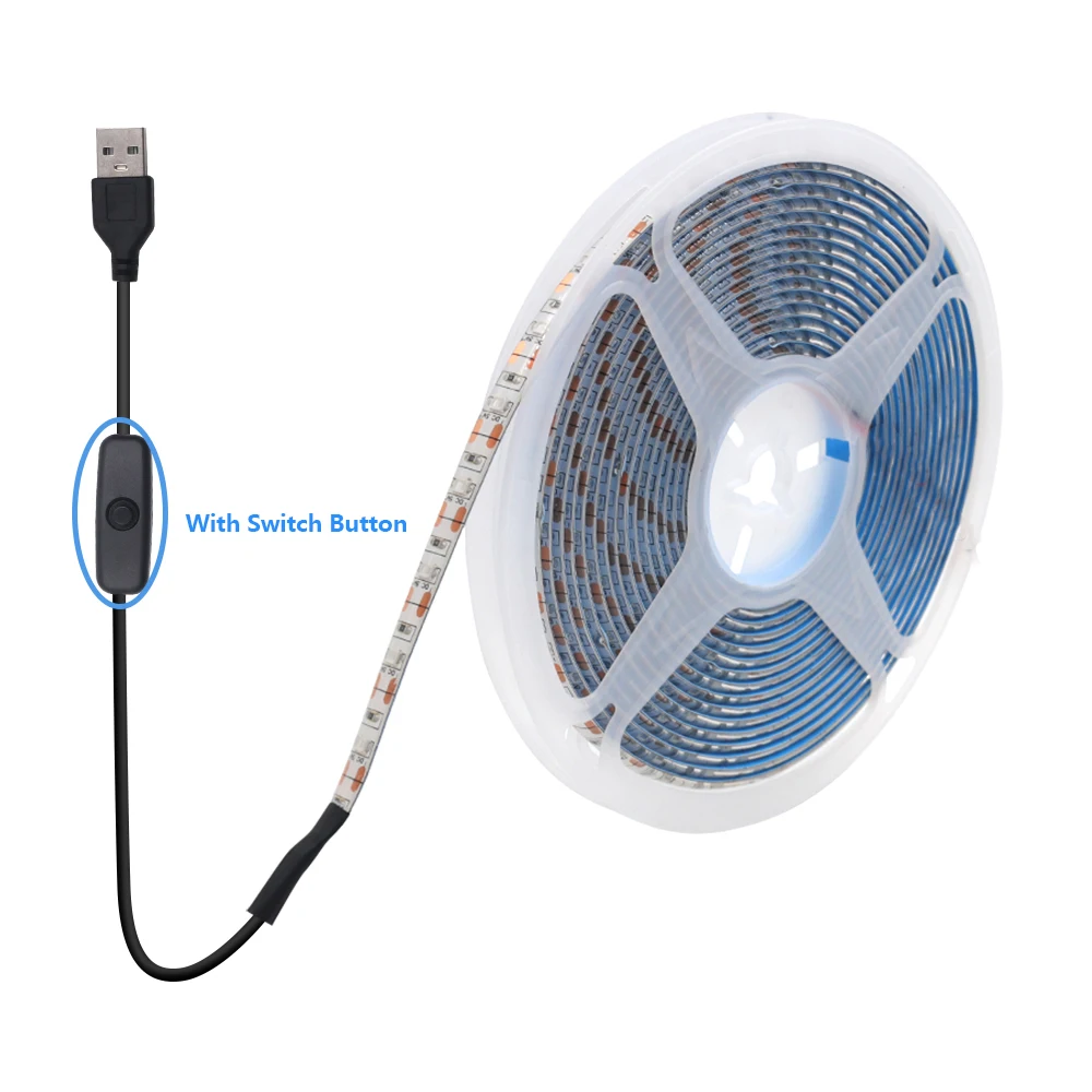 

KISUFU USB светодиодная лента 2835 теплый белый/красный 0.5 метра